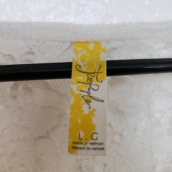 Free People dark bloom lace open back tank top - Picture 4 of 5